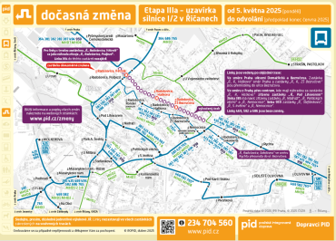 PID - provoz linek - III. etapa Říčany