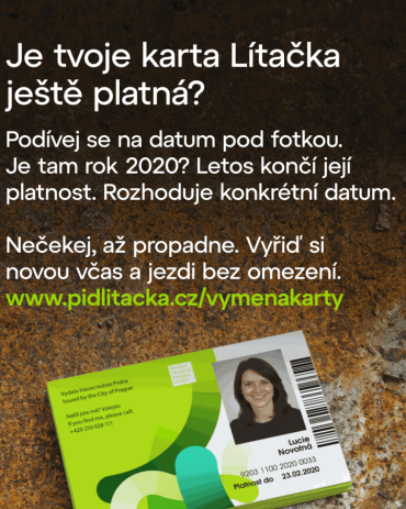 Upozornění na konec platnosti karet Lítačka